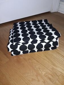 Marimekko Rasymatto King Duvet Set With 2 King Shams In Black White Ebay