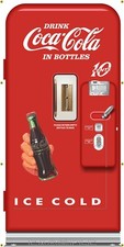 COCA COLA VINTAGE VENDING MACHINE VENDO REPLICA MODEL 39 REMAKE PRINTED MURAL