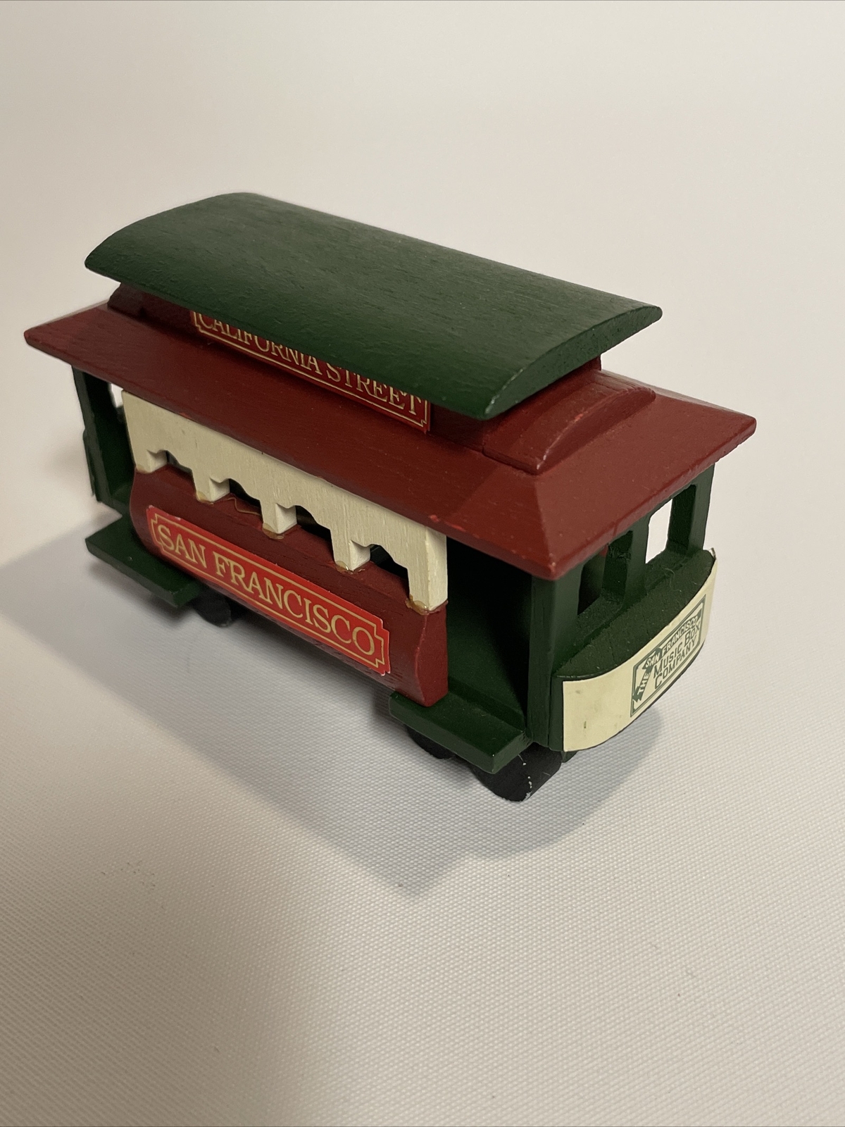 The San Francisco Music Box Company California street cable car trolly