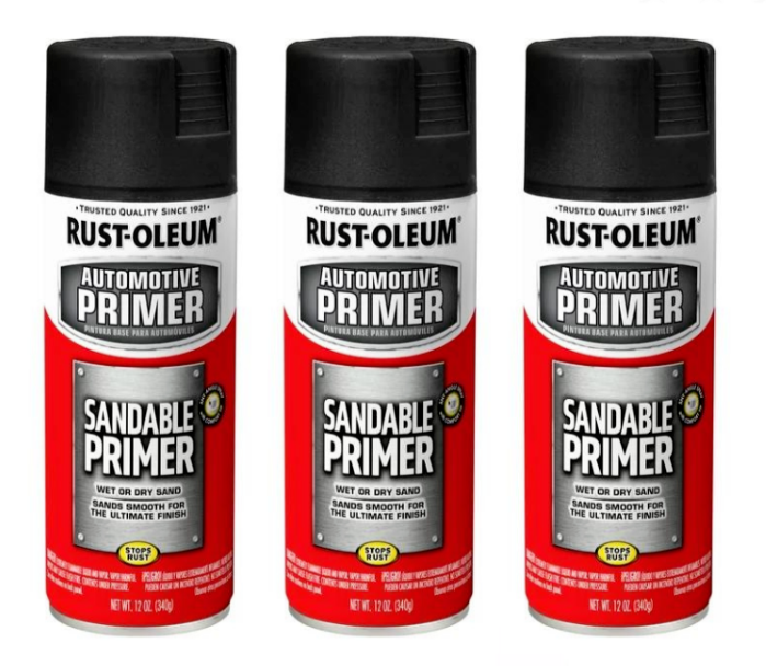 RustOleum 249418 Automotive Sandable Primer Spray Paint 36 oz Black
