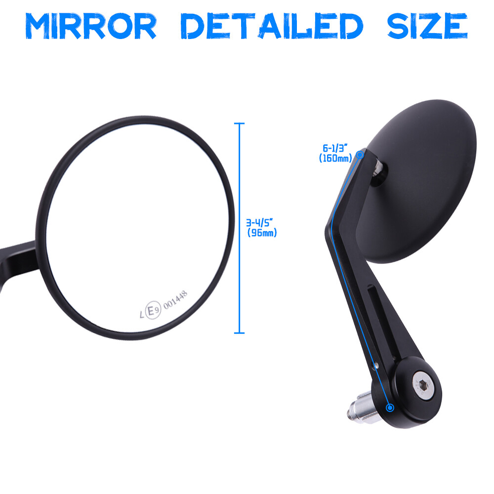 CNC Aluminum Motorcycle 7/8" Handle Bar End Mirrors For Triumph