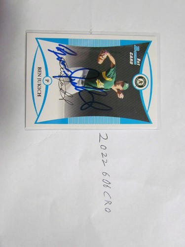 2008 Bowman Ben Jukich Signed Baseball Card - 第 1/3 張圖片