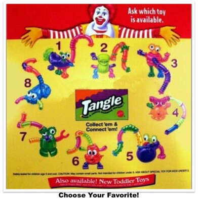 McDonald's 1997 Vintage Nickelodeon Tangle Twist A Zoid-Choose
