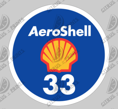 Aeroshell 33 Fett Luftfahrt Wartung Werkzeugkasten Aufkleber Innen/Außen