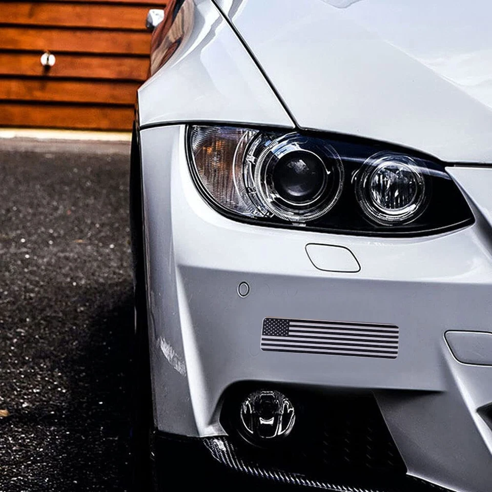 2x USA American Metal Flag Black Car Trunk Emblem Badge Decal Stickers Accessory - Image 2 of 4