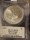 2013 american silver eagle first strike pcgs ms70