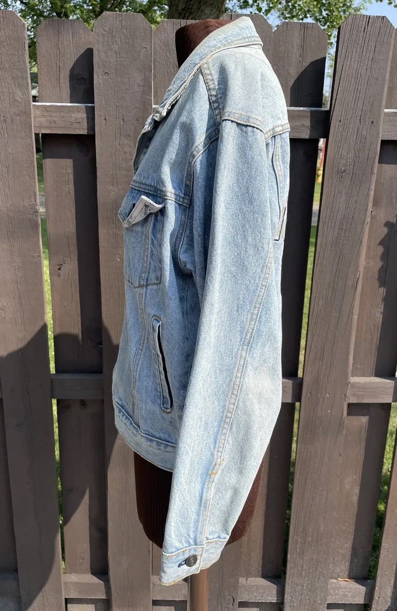 Vintage 90s Hard Rock Cafe St. Thomas Jean Jacket Denim Sz M Faded