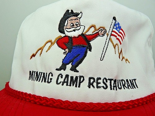 Mining Camp Restaurant Arizona Embroidered Rope Bill Snapback Otto Trucker Hat - Picture 2 of 10