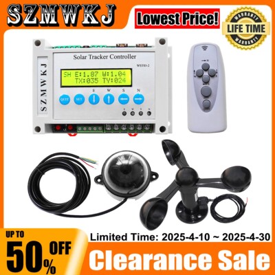 SZMWKJ Solar Panel Tracking LCD Dual Axis Solar Tracker Controller W/ Anemometer