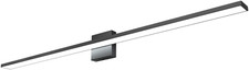 48Inch Dimmable Modern LED Black Vanity Light 46W Frosted Aluminum for Bathroom