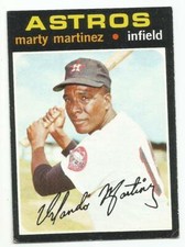 MARTY MARTINEZ 1971 TOPPS EX-MT CONDITION HOUSTON ASTROS