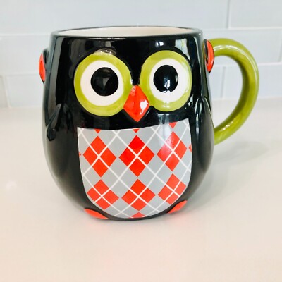 HARRY & DAVID COFFEE MUG OWL MULTICOLOR - 2015 - 4-1/4'' H