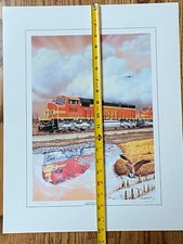NOS 1997 EMD Electro Motive General Motors Locomotives BNSF Heritage Poster