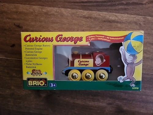 Brio wooden railway 32910 Rare Curious George Battery Powered Train in G1N