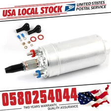 Universal External Inline Electric High Pressure Fuel Pump E85 0580254044 Silver