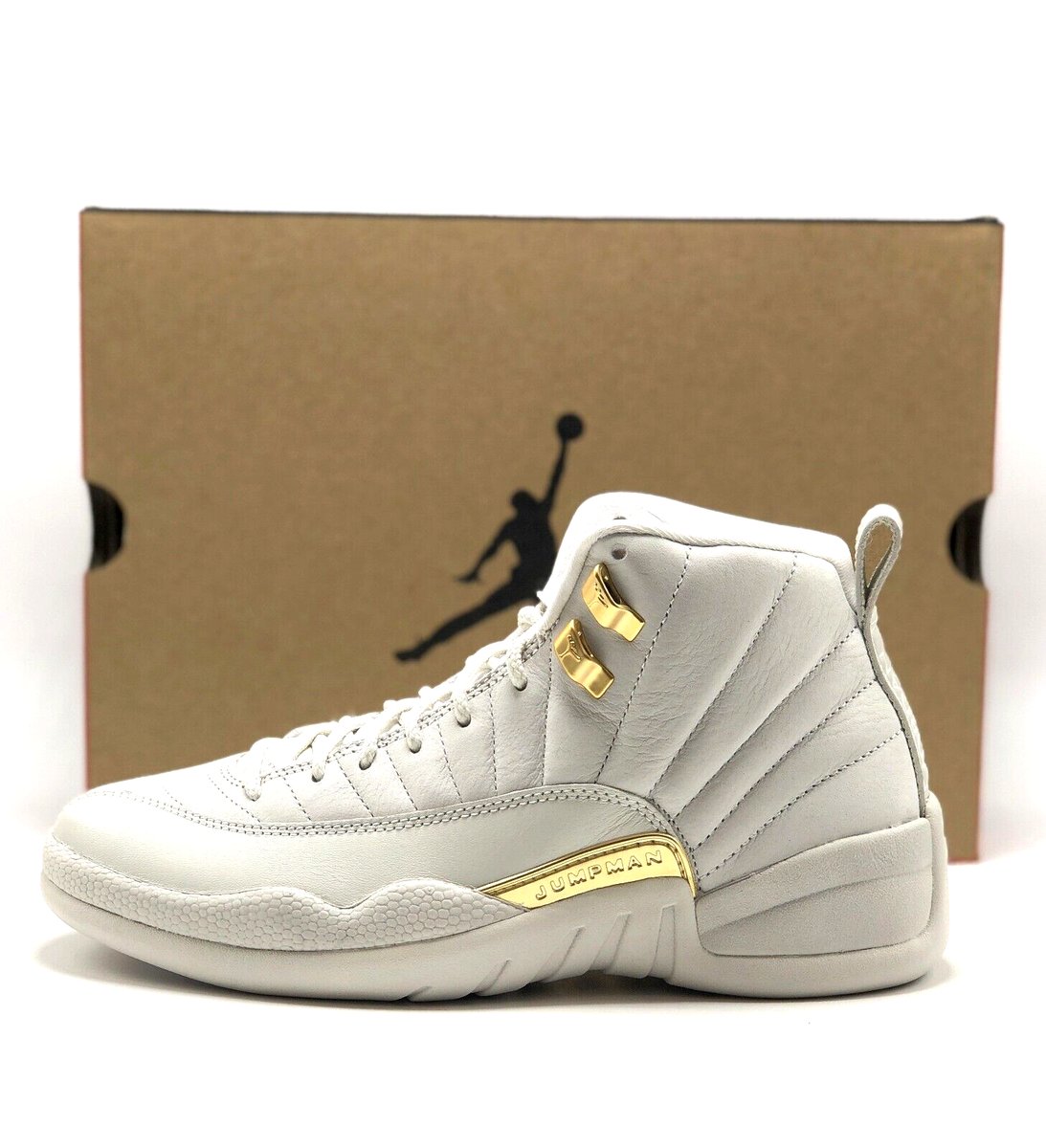 NEW* Women NIKE Air Jordan 12 Retro Phantom / Metallic Gold