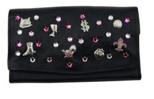 Große Geld Börse Portemonnaie Leder Strass Kristall Elements Lilli 212