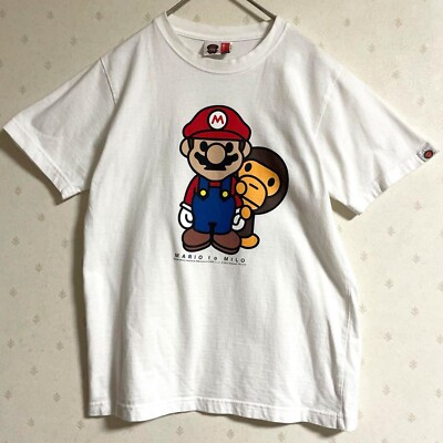 A Bathing Ape BABY MILO Nintendo SUPER MARIO Vintage T-shirt White