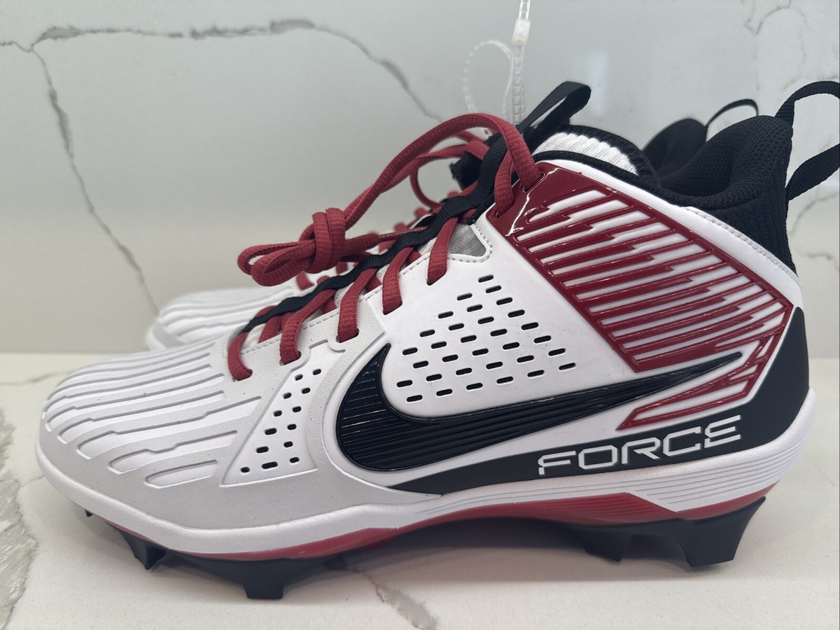 Nike Force Savage Pro 3 Football Cleats White Black Red DA5453-102