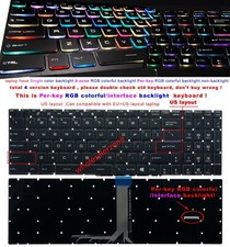 New For MSI GP65 GP75 Leopard 9SE 9SD GS75 MS-16U1 US interface backlit keyboard