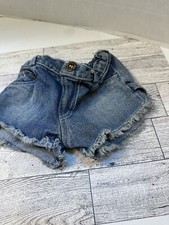 Build-A-Bear Workshop Denim Blue Jean Shorts Frayed Edges BAB