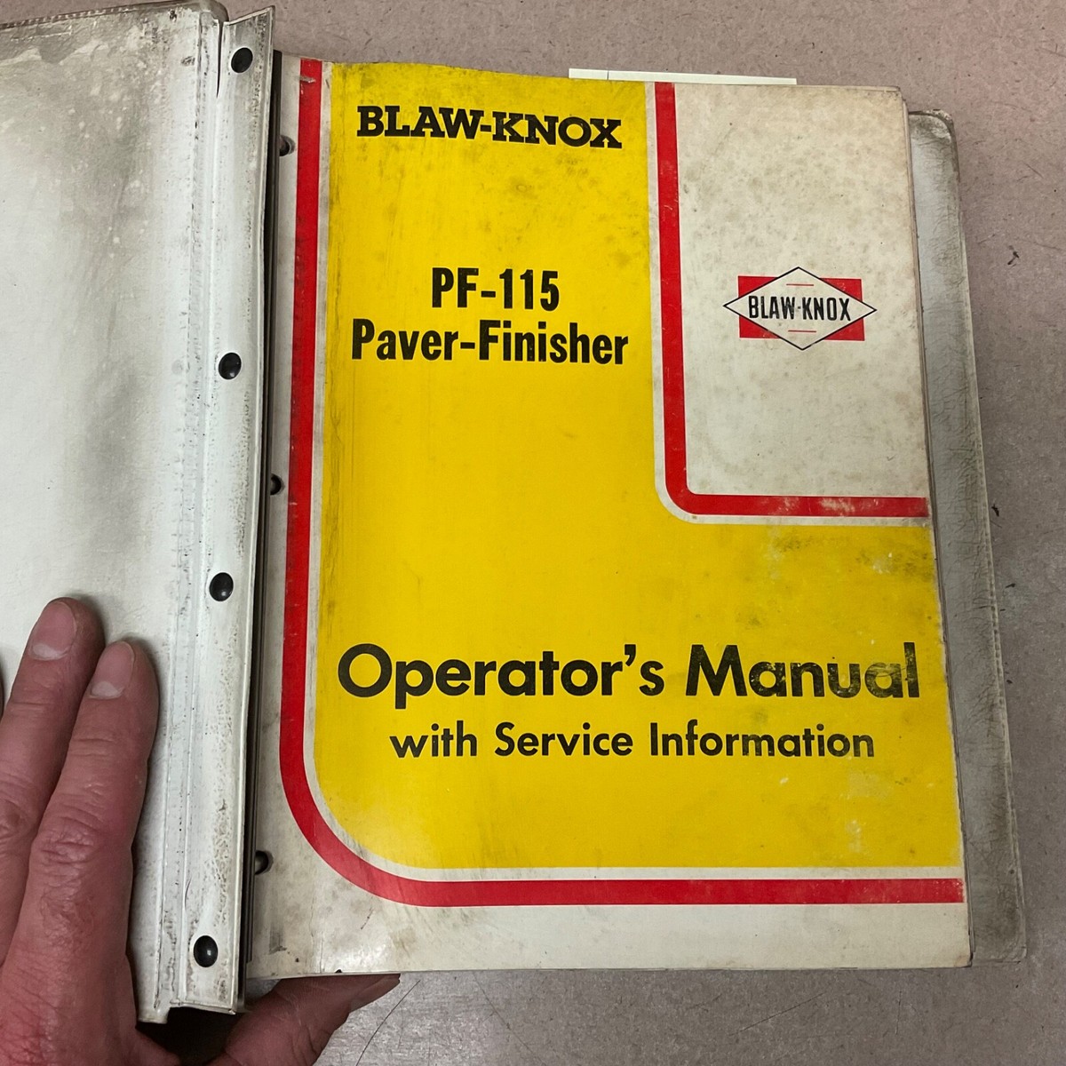 Blaw-Knox PF-115 ASPHALT PAVER-FINISHER OPERATORS MANUAL PARTS