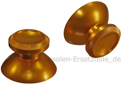 1 Paar Alu PS4 Analog Controller Thumbsticks Joystick Kappen Metall in GOLD TOP!