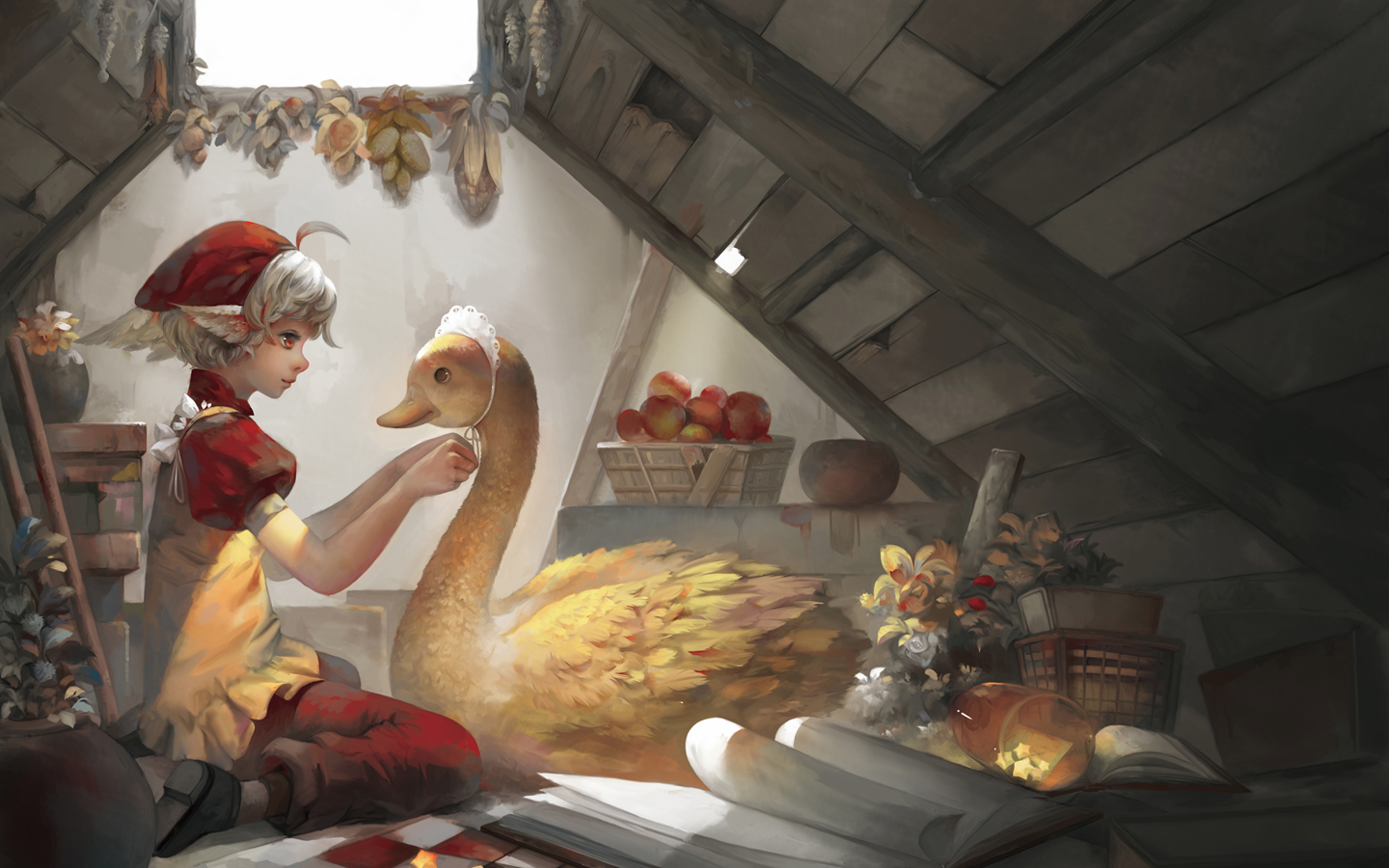 Anime fantasy art girls Playmat Gaming Mat Desk