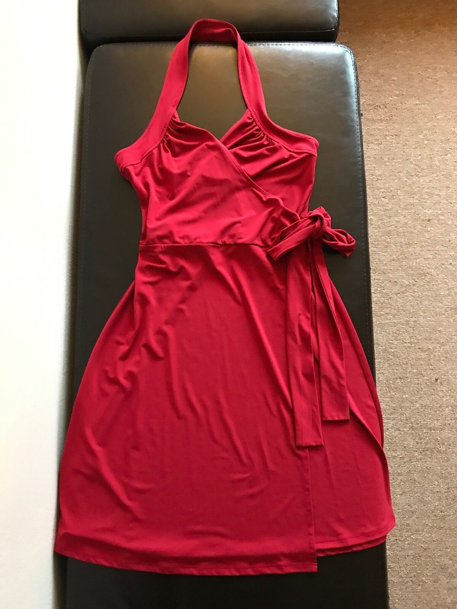 bcbg red halter dress BCBG BCBGMAXAZRIA halter Cocktail Dress, Red, Size XS