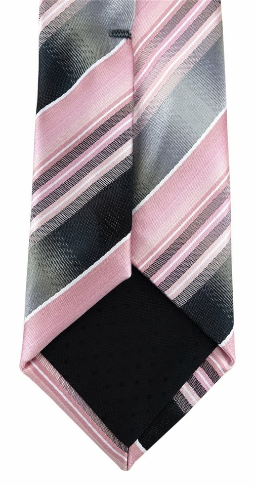 Carlo Pignatelli Cravatta Rosa a Righe in Seta Uomo - Vintage Clothing Shop