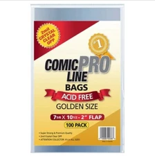 Comic Pro Line Acid Free Golden Size 100 Count Bags