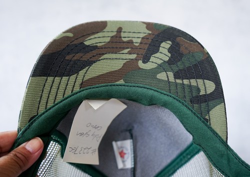 VINTAGE 1980s Camo CM TRUCKER SNAPBACK HAT-USA Made-Mesh- Farm Hunting Cap Mütze - Bild 11 von 14