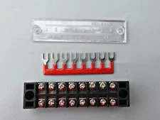Screw Terminal Barrier Strip Block  2 pieces 8  rows with 2 fork sets us seller