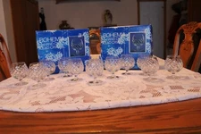 Bohemia Hand Cut Lead Crystal Diamond Cut Brandy Snifters Set Of 12 Czech