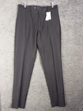 NWT Banana Republic Dress Pants Mens 32x34 Black Wool Business Career Slim Fit