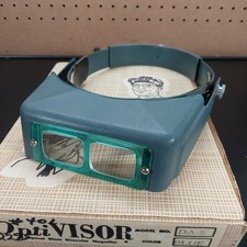 Donegan DA-5 OptiVisor Headband 2X Magnifier Blue W/ Box Manual Vintage