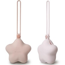Silicone Pacifier Holder Case, Cute Portable Pacifier Storage Case, 2 Pack