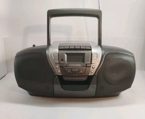 Koss PC53 CD Cassette Boombox AM/FM Radio Bass Boost Tested Works