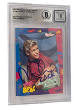 Mark-Paul Gosselaar Signed Saved by the Bell 1992 Pacific Card #74 Beckett 10