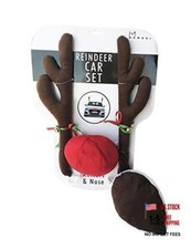 Premium Reindeer Car Kit Antlers, Nose, Tail- Rudolph Set Reindeer Christmas