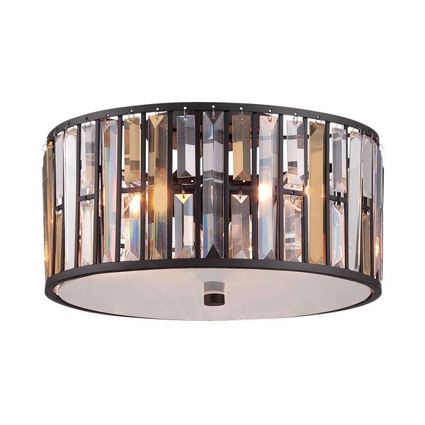 Braun Glamour Klassisch Kristall Deckenlampe Deckenleuchte 3X100W/E27-image