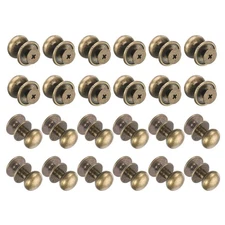 24pcs 0.46'' x 0.51'' Mini Round Knobs, Small Drawer Pulls, Bronze