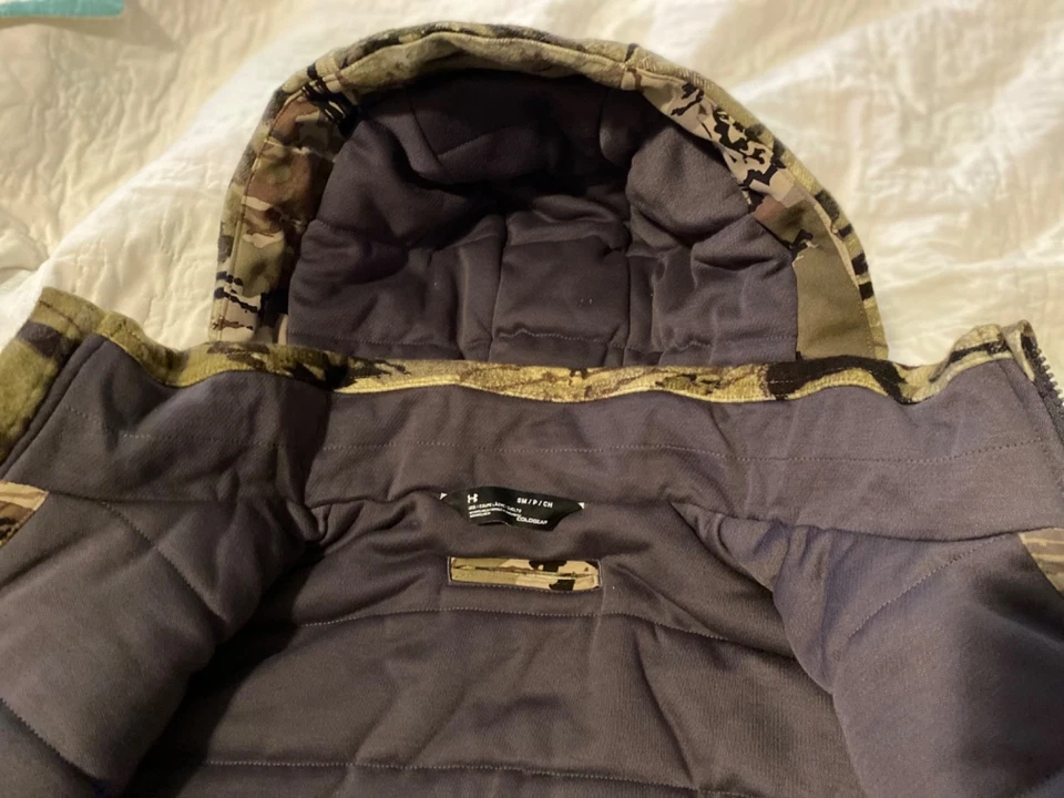 Under Armour Hunting Extreme Season Wool Insulated Barren Camo Jacket Mens SM  - Image 2 of 4