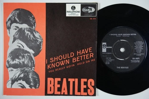 BEATLES I Should Have Known Better LIGHT RED VARIANT Sweden 45 swedish LISTEN!