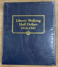 Whitman Classic Coin Album 9125 Liberty Walking Half Dollars 1916 - 1947