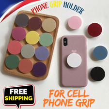 Pop-Out Socket Holder Selfie Finger Grip Stand for iPhone Samsung Mobile Phones.