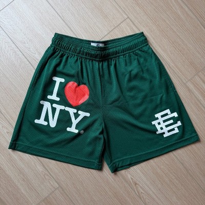 Eric Emanuel EE Shorts M I Heart Love NY Official Mesh NYC Rare
