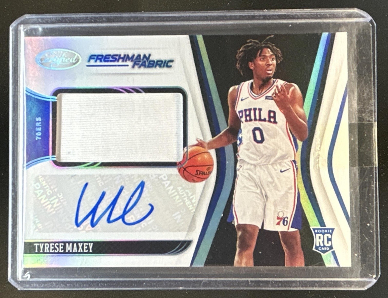 2020-21 Certified Tyrese Maxey Freshman Fabric Signatures RC Jersey Auto #FF-MAX