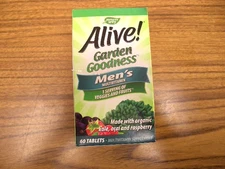 Nature's Way Alive! Garden Goodness Men's Multivitamin- 60 Tablets Exp 8/31/25