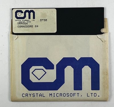 DRAGON by CRYSTAL MICROSOFT Vintage Game for Commodore 64